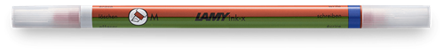 Lamy Ink X savannah green - terra red ink eraser