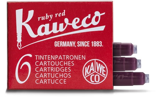 Kaweco inkt cartridges Ruby Red (6 stuks)
