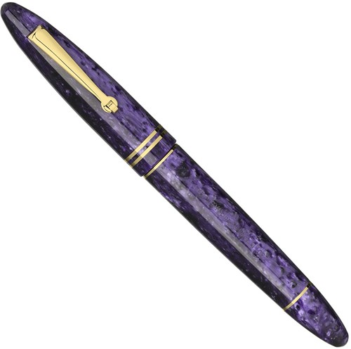 Leonardo Furore purple and gold trim fountain pen