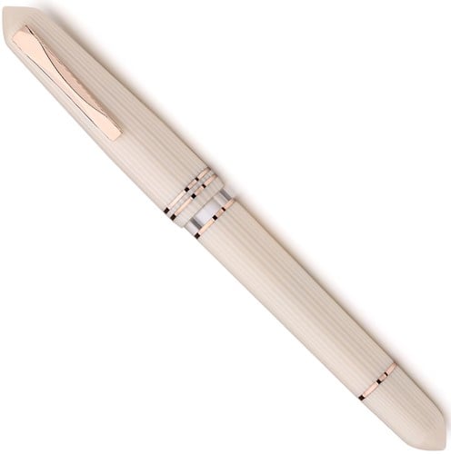 Gioia Métis Milk Galalith rose gold fountain pen