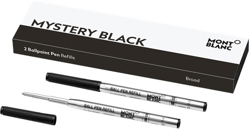Montblanc Ballpoint Refill Mystery Black BROAD 2 pieces