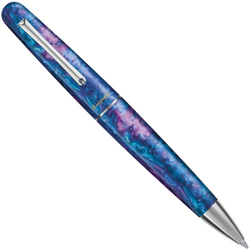 Montegrappa Elmo 01 Fantasy Blooms Blue Cross Gentian ballpoint pen