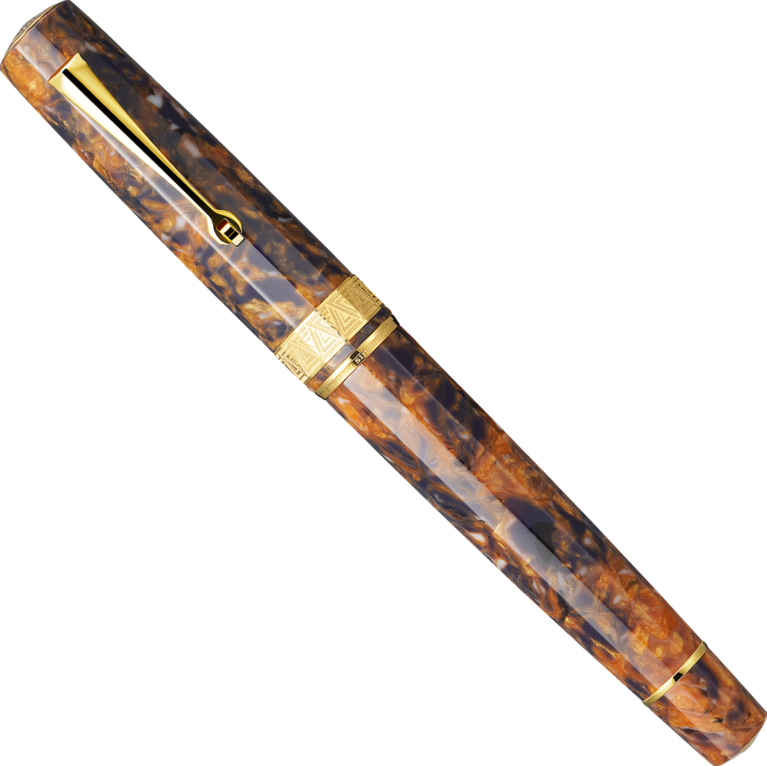 Omas Paragon Blue Saffron en goud vulpen - Fontoplumo