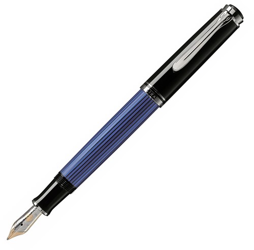 Pelikan M405 fountain pen black/blue, 14k nib