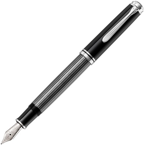 Pelikan M805 Stresemann fountain pen black/grey, 18k nib