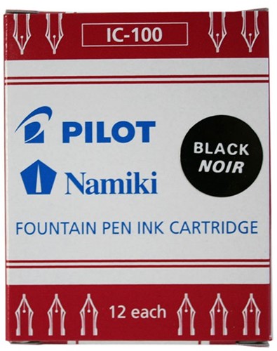 Pilot ink cartridges Black 12 pieces