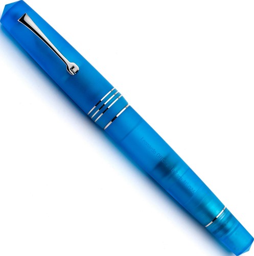 Leonardo Momento Zero Grande Pura Blue Aqua rhodium fountain pen