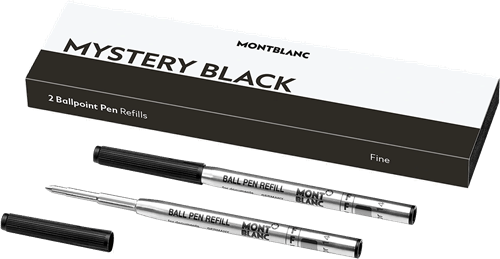 Montblanc Balpenvulling Mystery Black FIJN 2 stuks