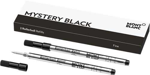 Montblanc Rollerball Refill Mystery Black FINE 2 pieces