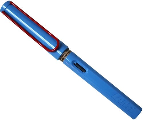LAMY safari light blue with red clip 2006 fountain pen