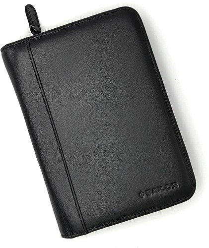 Sailor pencase for 5 pens black leather