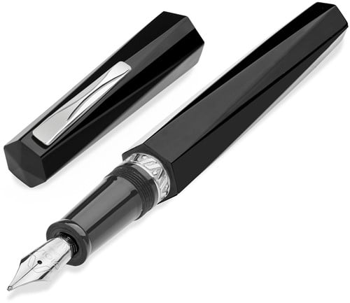 Gioia Sephora Noir silver fountain pen