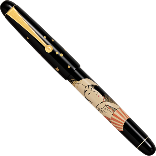 Namiki Tradition Toyohina Geisha and art of poetry fountain pen