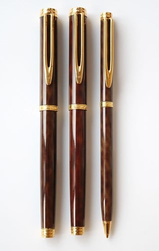 Waterman Gentleman brown and gold SET